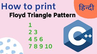 c++ programm to print floyd Triangle [ 12345678910 ] pattern|| saral programming