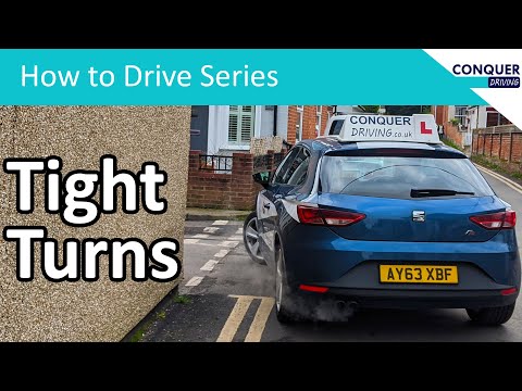 Tight turns when driving - how not to hit the curb and obstructions on tight corners.