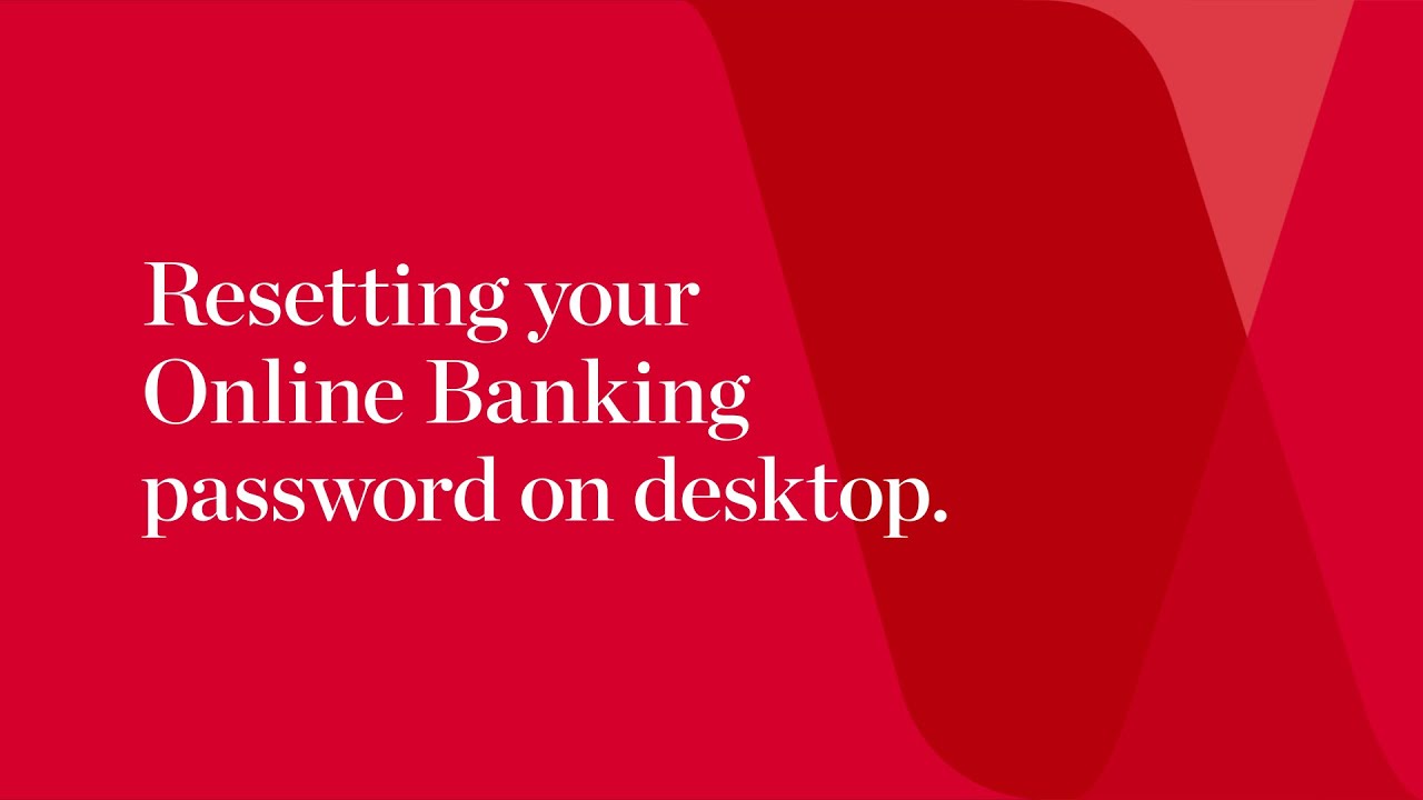 How to reset your Westpac Online Banking password on your Desktop YouTube