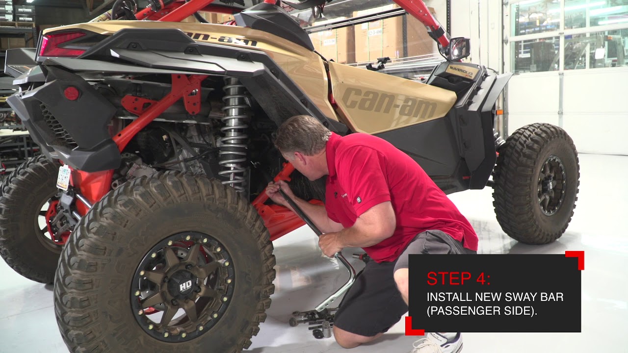 How to Install a CanAm Maverick X3 Shock Therapy Rear Sway Bar YouTube