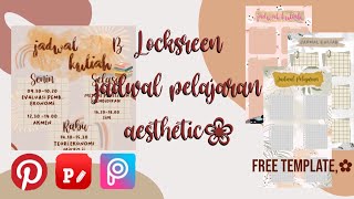 CARA MEMBUAT LOCKSREEN JADWAL KULIAH PELAJARAN AESTHETIC DI HP | HOW TO MAKE SCHEDULE AESTHETIC