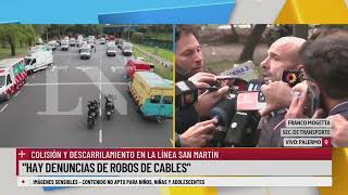Colisión y descarrilamiento en la línea San Martín: evacuaron a todos los pasajeros atrapados