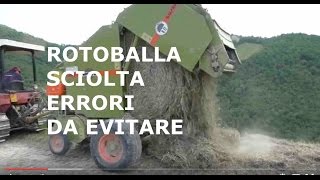 Disastro Rotopressa sputa balla sciolta di fieno attrezzature agricole trattori rotoballa