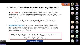 EM1 Video 11: Interpolation (Newton Interpolating Polynomial)