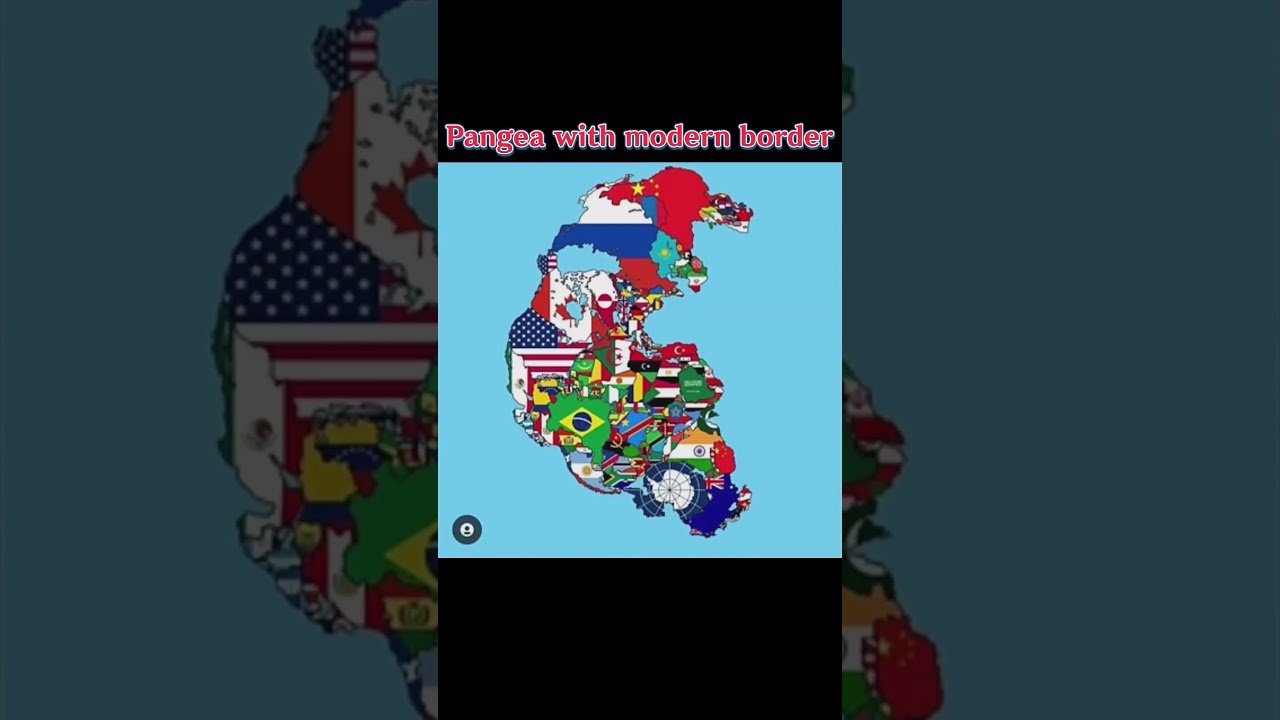 Pangea With Modern Border History Map Geography Shorts