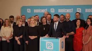 Progressive Slovakia candidate Simeck acknowledges exit polls point to tight fin