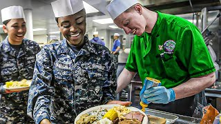 Feeding a Floating City: How 114 Cooks Make 17,000 Daily Meals For Navy Sailors