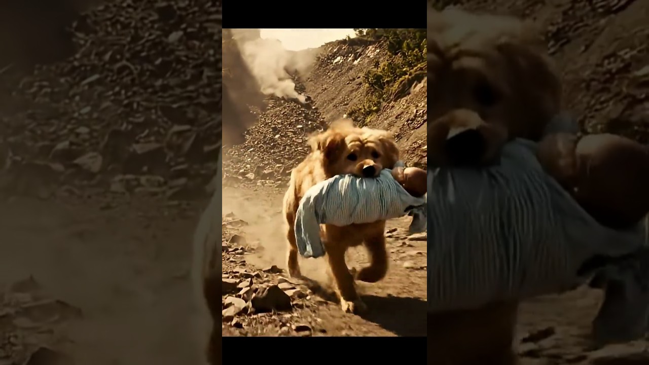 Heroic Golden Retriever Saves Baby from Landslide