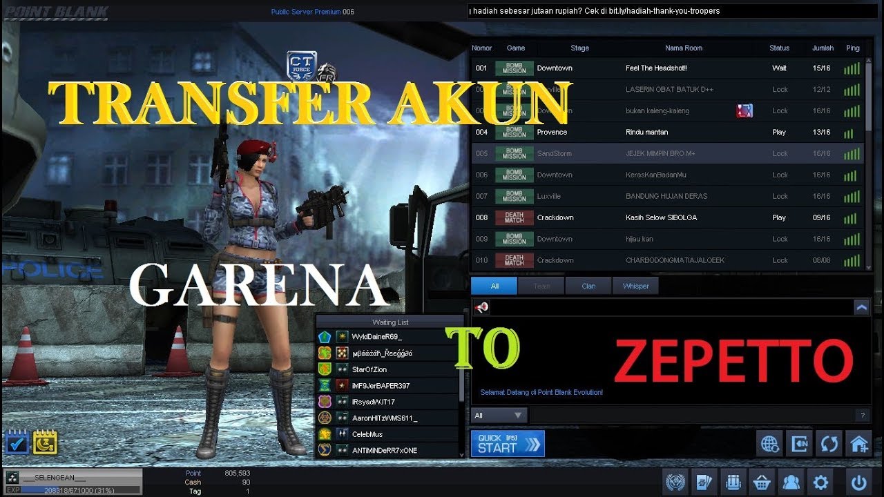Cara Transfer Akun Point Blank Garena Ke Zepetto YouTube Cara transfer akun point blank garena ke zepetto youtube