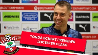 Press Conference Eckert Looks To Leicester City Visit Championship