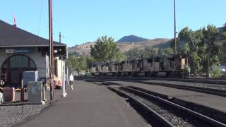 Union Pacific Railroad light engine move @ Klamath Falls station  6/27/13