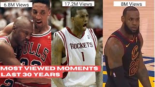 The Most Viewed NBA Moment Each Year! (Last 30 Years)