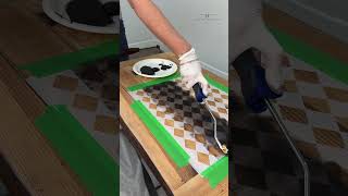 How to Stencil with Gel Stain  #diy  #paintedfurniture  #restoredfurniture #thriftflip #shortvideo