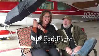 VR Cessna 177 Forkflight to Grand Ledge and dinner at Bell's Pizza in East Lansing, Michigan!