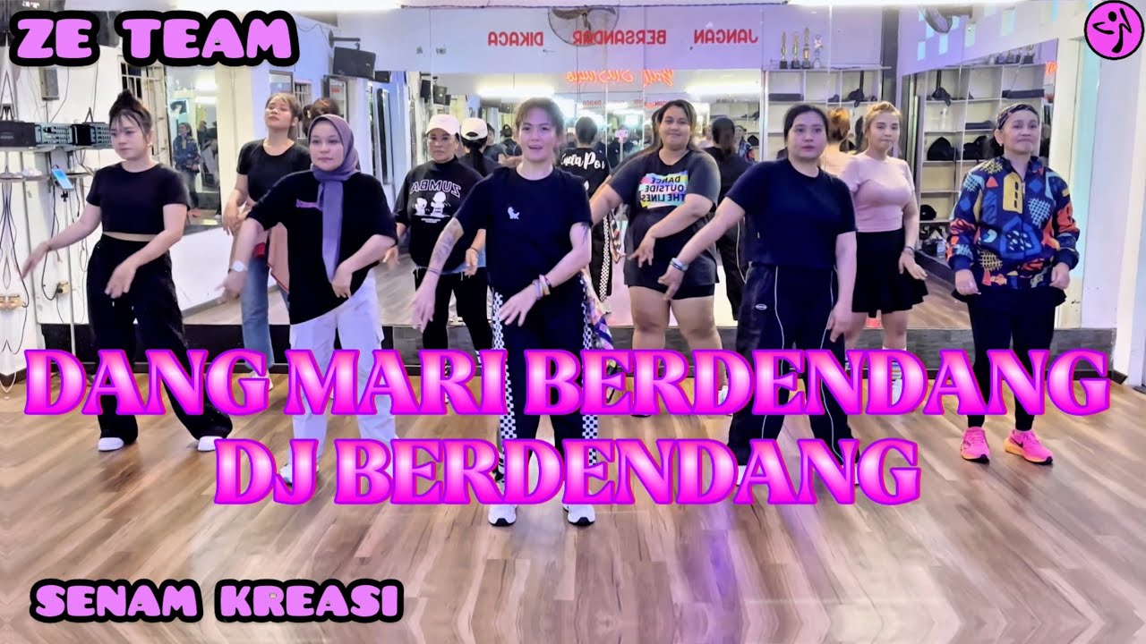DANG MARI BERDENDANG / TIKTOK VIRAL / ZUMBA / SENAM KREASI / DANCE WORKOUT / ZE TEAM 🖤💜 / BALIKPAPAN