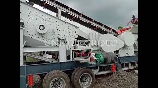 mobile crusher plant start working in indonesia