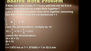 Shared Work Problem