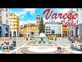 Varese  italy  a cold winter walk at the city centre  4k  u.