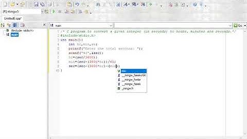 C program to convert a given integer (in seconds) to hours, minutes and seconds