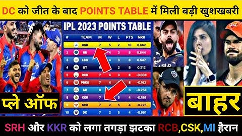 DC को जीत के बाद POINTS TABLE में मिली बड़ी खुशखबरी | SRK,KKR को लगा तगड़ा झटका CSK,MI,RCB हैरान