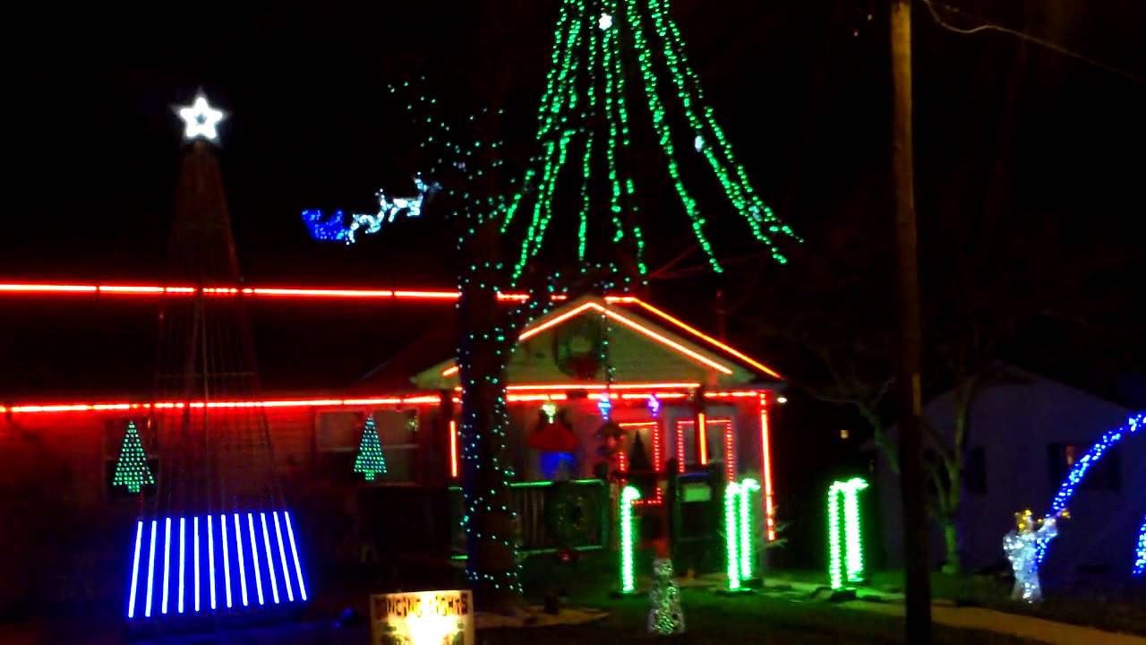 Dancing Christmas Lights Chipmunk Christmas Song Saint Joseph Missouri