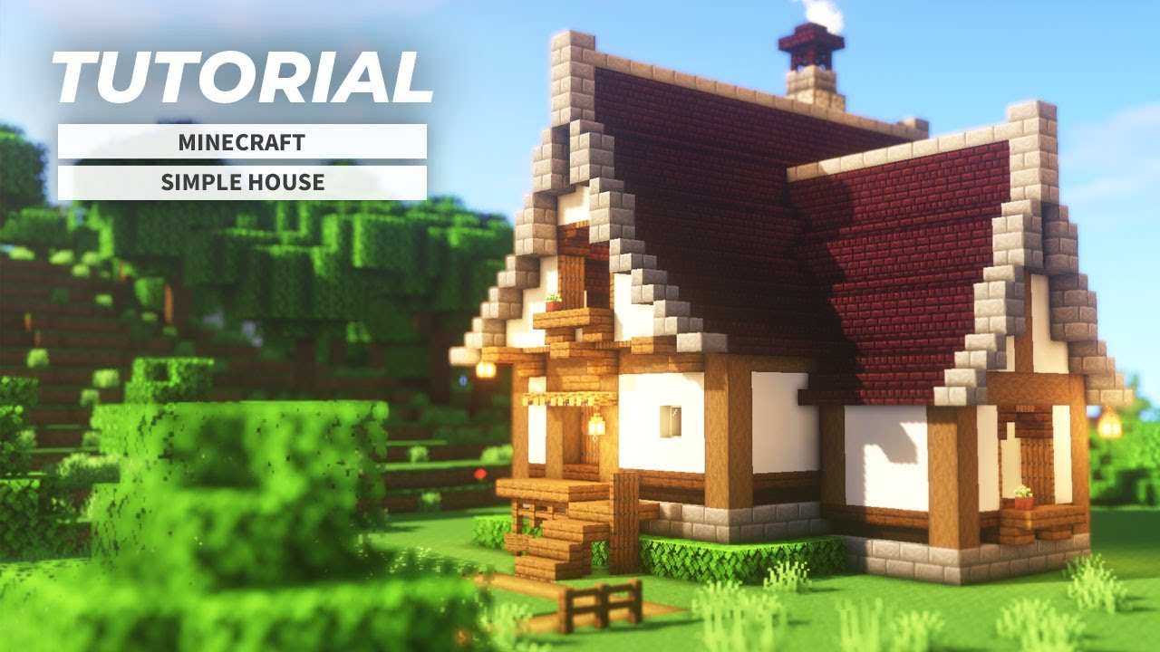 Minecraft How To Build A Simple Survival House Tutorial Youtube