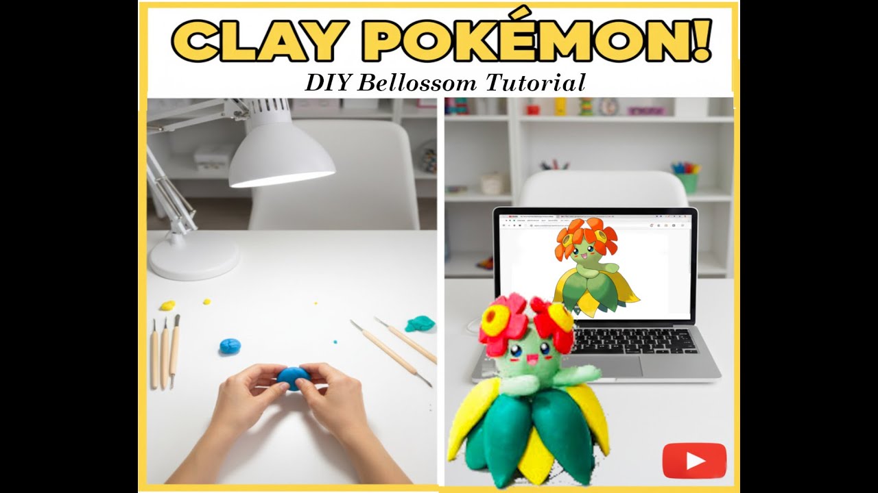 How to Make Bellossom from Clay 🟡  | ಸುಲಭ Easy Pokémon Clay Art Tutorial ಕ್ಲೇ ಆರ್ಟ್ ಟ್ಯುಟೋರಿಯಲ್