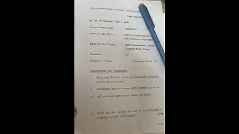 SEC- Personality Development and  Communication || Semester- IV ||2024|| Regular/NCWEB/SOL Students