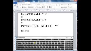 How to type Copyright ,Registered and Trade Mark Symbol in MS Word Document-do it quickly