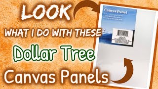 LOOK what I do with these Dollar Tree CANVAS PANELS | AWESOME DIY