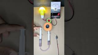 Anloang Voltmeter & Balb Light With a DIY Regenerative Braking System | Amazing DC Motor Experiment