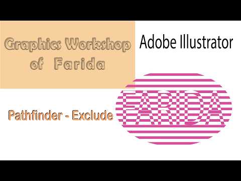 Striped Typography Effect Using Pathfinder. #AdobeIllustrator  #ExcludePathfinder #TypographyDesign