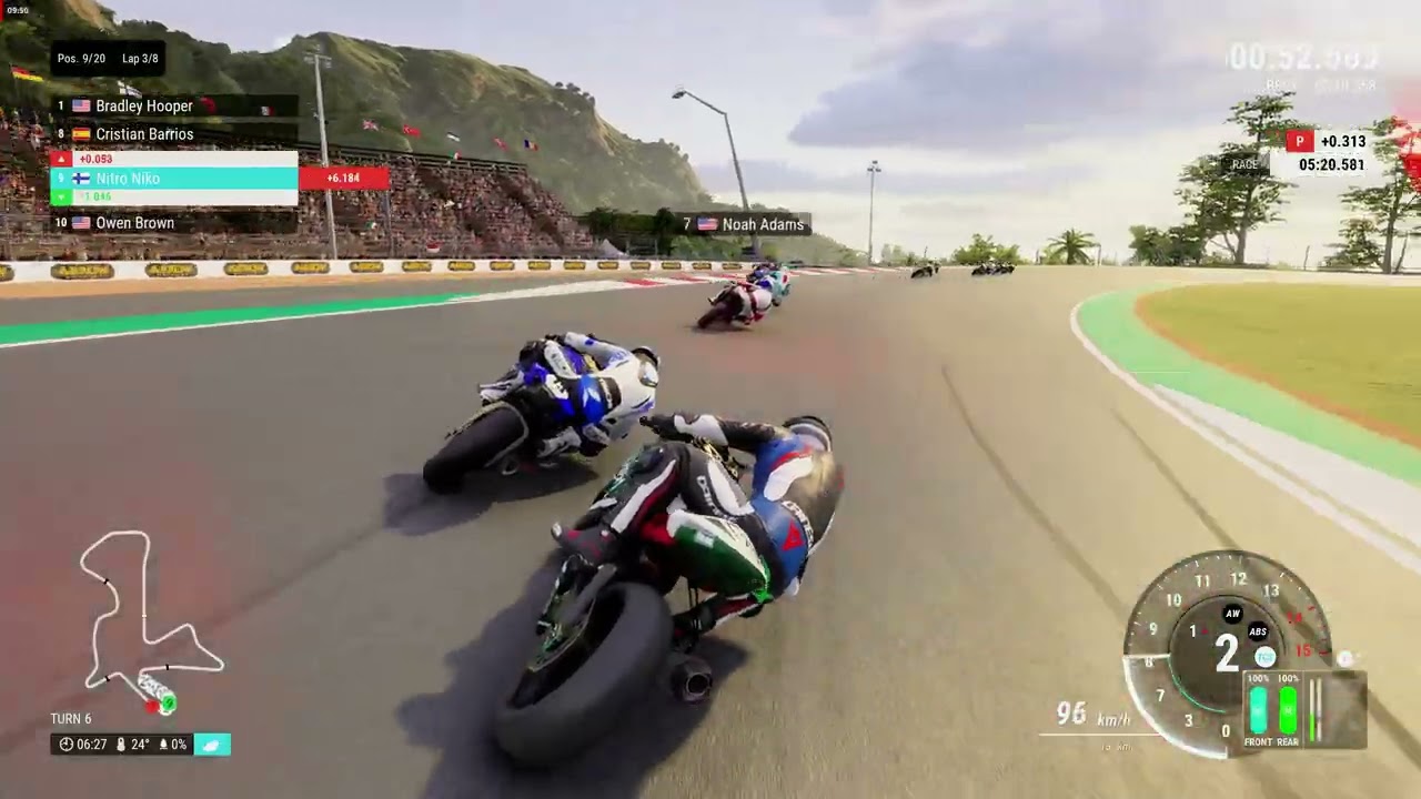 Ride 5 2026 01 02 Triumph 675R 2017 at Blue Wave main circuit 8lap AI race dry.PS 5 controller PC 4K