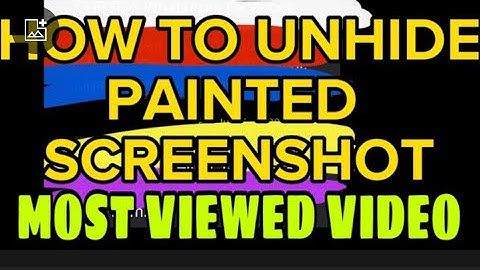 Unhide Painted Screenshot Text picture
