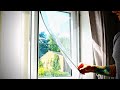 How to easily set up a magnetic mosquito net for use in your window