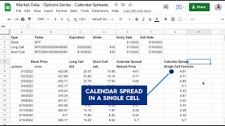 How To Backtest and Track A Calendar Spread Options Strategy In Google Sheets