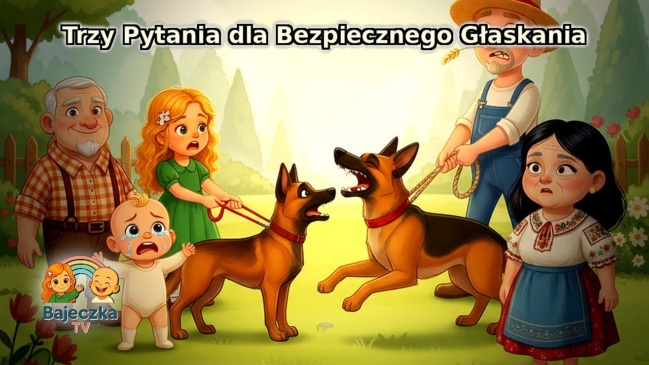 🐶❓ Trzy Pytania dla Bezpiecznego Głaskania - Bajka edukacyjna ❓🐶 | Bajeczka TV