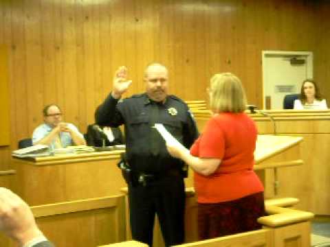 062111 Lakeport Police chief swearing-in.AVI