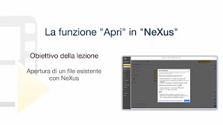 Tutorial NeXus - La funzione Apri  in NeXus - ACCA software