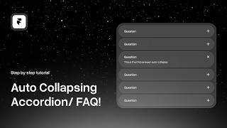 New: How to design Auto Collapsing Accoridion/ FAQ in Framer screenshot 5