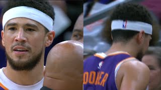 DEVIN BOOKER EJECTED FOR LOOKING AT REF \& LAUGHS! \\