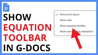 How to Show Equation Tool Bar in Google Docs [SIMPLE GUIDE]