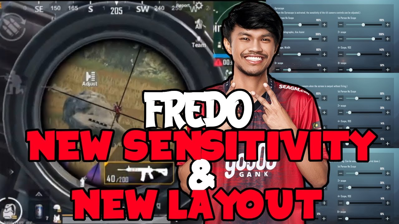 Fredo Sensitivity Setting Layout Code Sensitivity Layout 5 Finger Gyro Always On Youtube