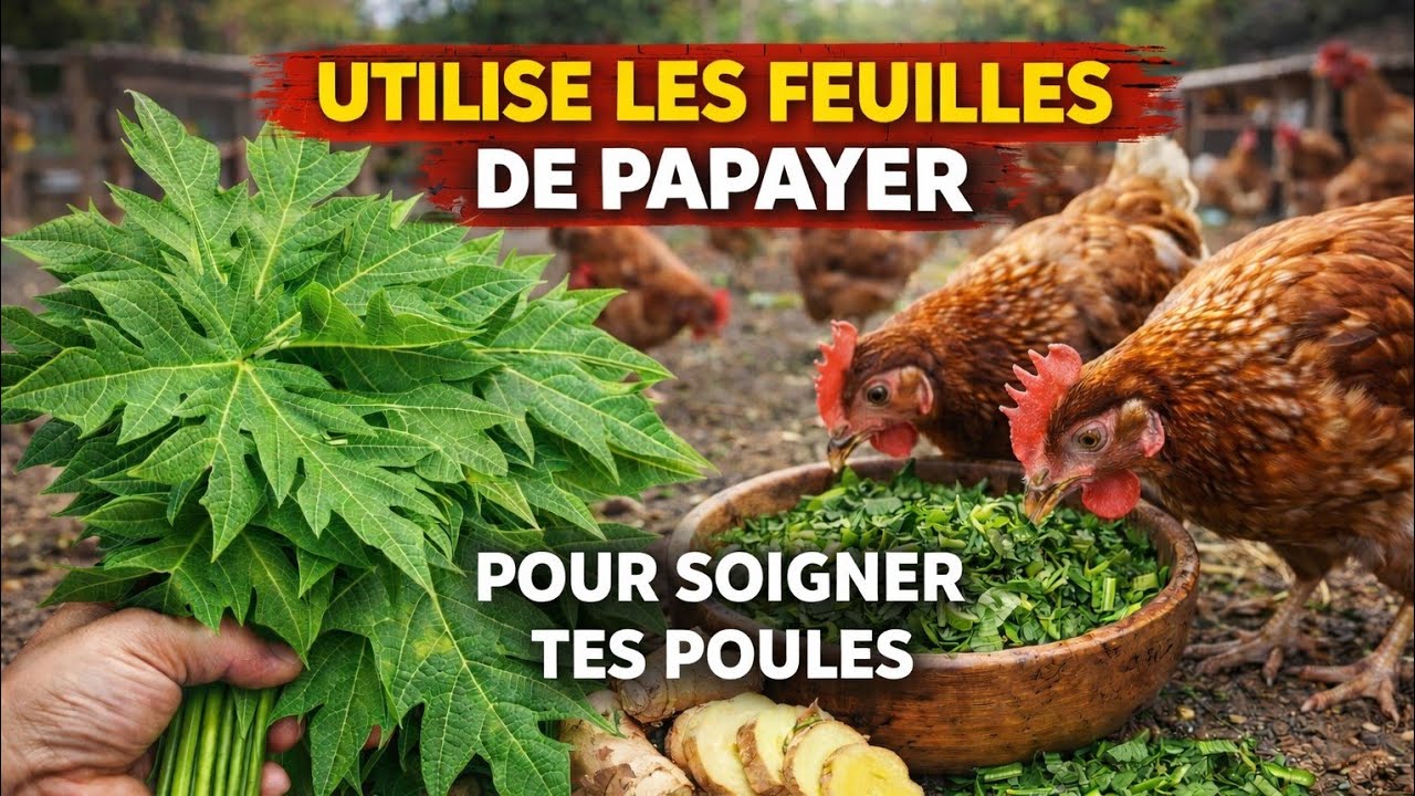 Les Feuilles de Papaye Ont Sauvés Mes Poules Locales. 