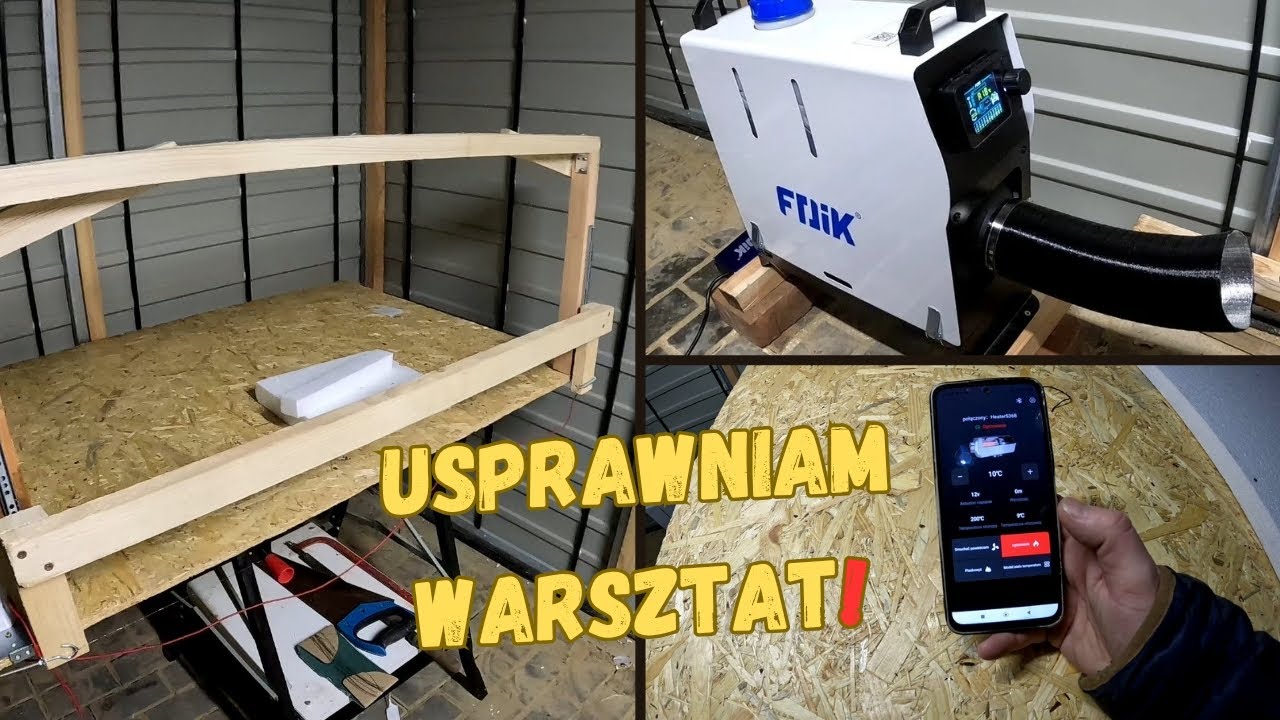 Ocieplanie blaszaka c.d. zrobiłem maszynkę do cięcia styropianu, zamontowałem webasto