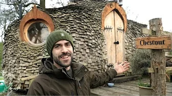 Sleeping in Tiny Cabin with 1,000+ Wooden Roof Tiles