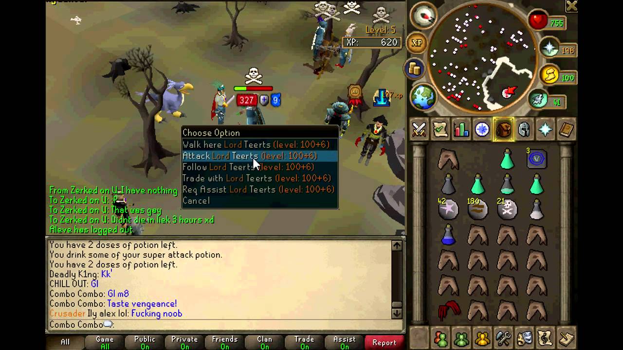 Runescape 45 Def Zerker Pking 2011 MAXED -Combo Combo-
