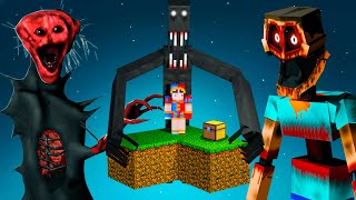 Sobreviví en un Skyblock con MODS de TERROR en Minecraft...