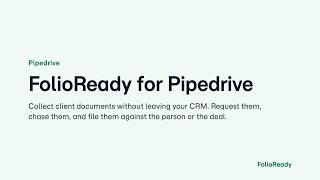 Fill Pipedrive from client documents: FolioReady for Pipedrive