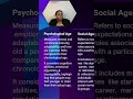 Understanding Psychological Age: A Crucial Insight #shorts